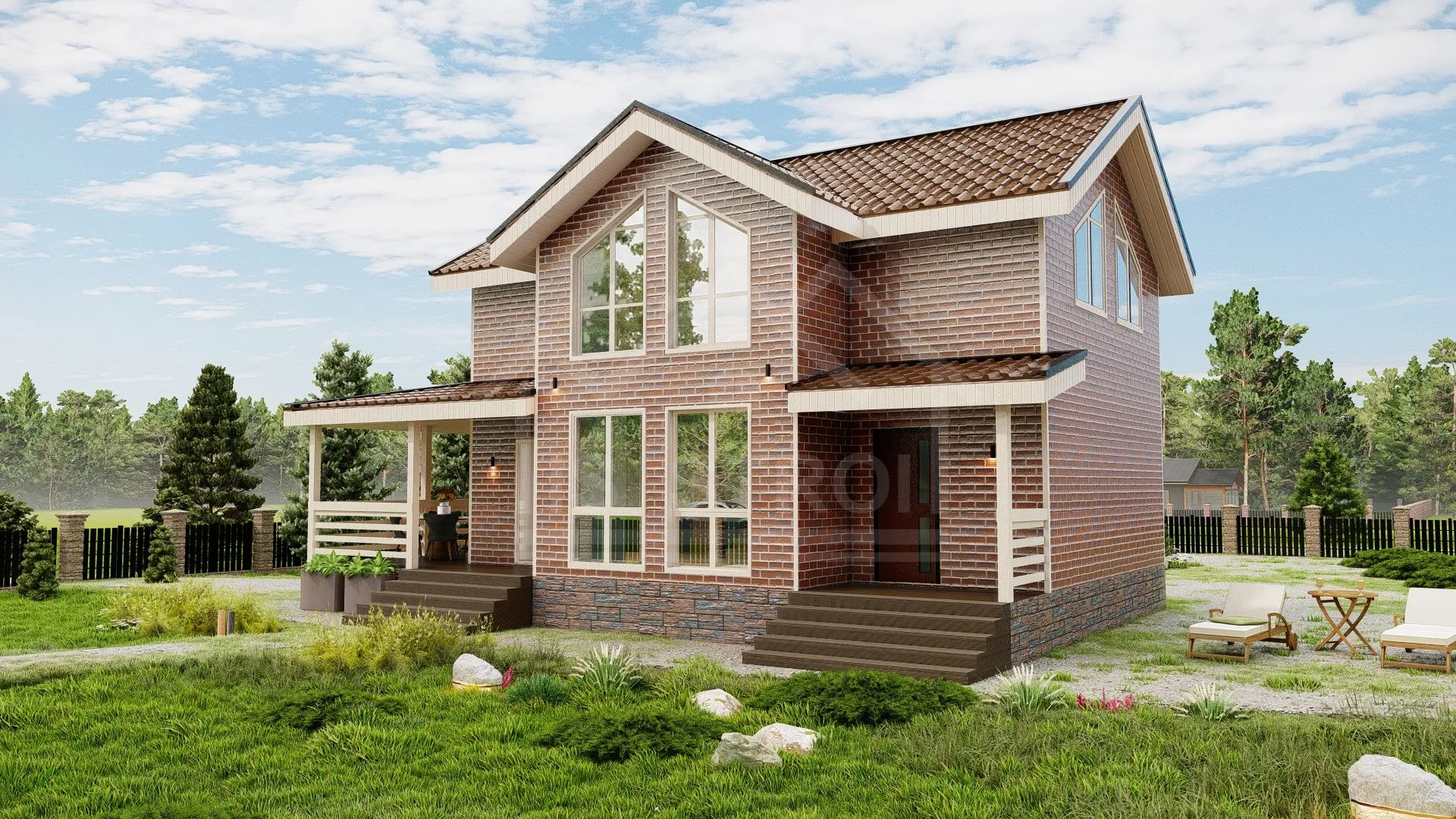 Каркасный дом «Мечта» 188 м² — проект под ключ