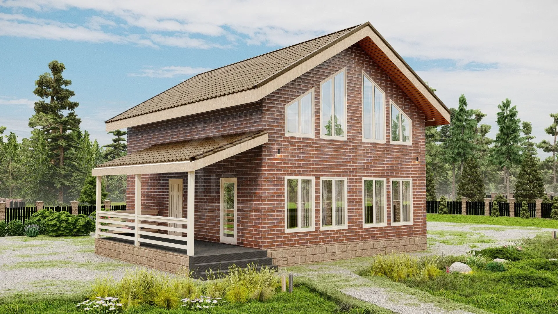 Каркасный дом «София» 177 м² — проект под ключ