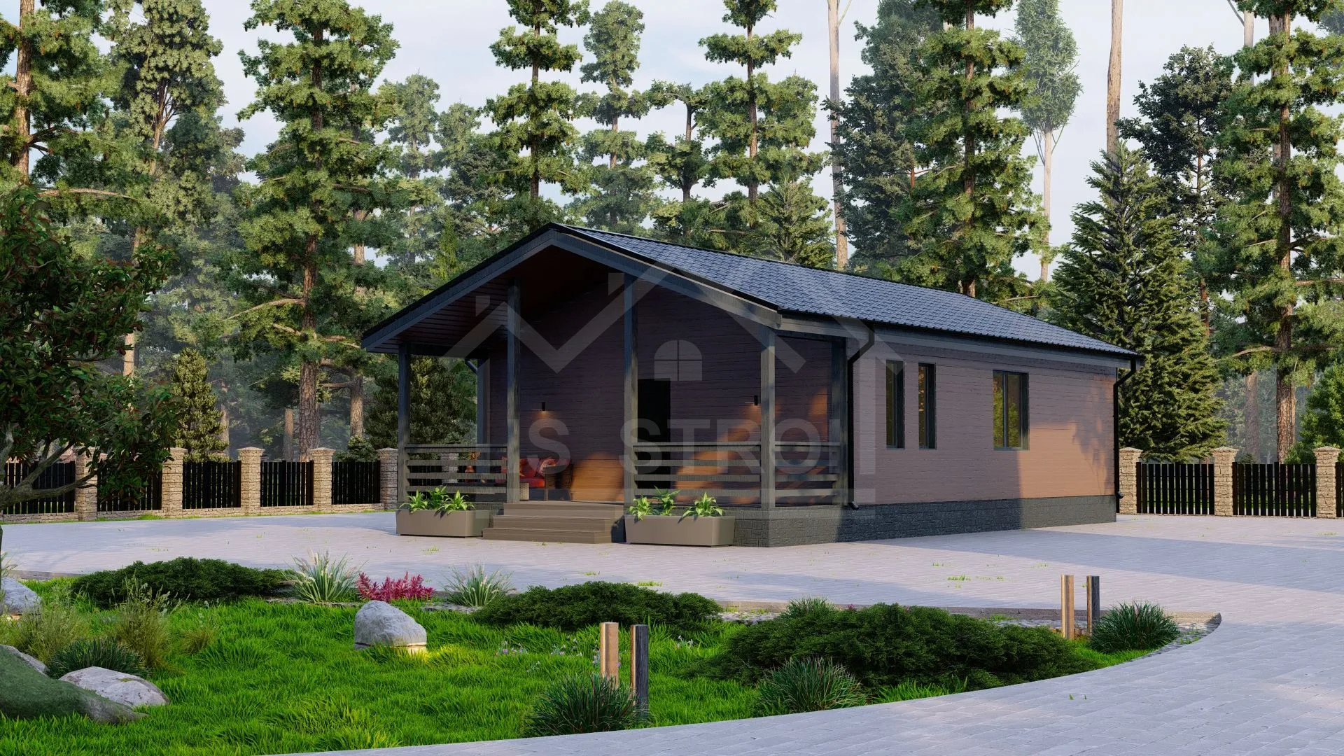 Каркасный дом «Домино» 106 м²